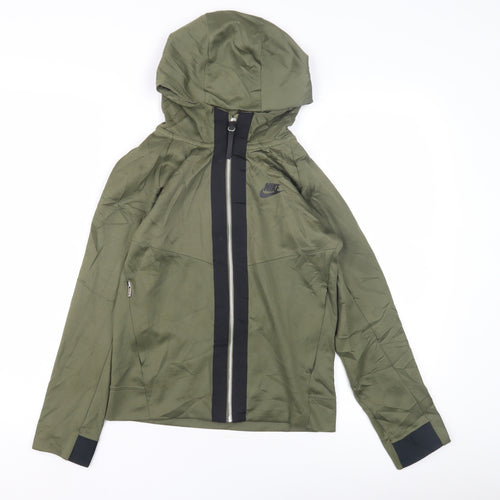 Nike Boys Green Full Zip Hoodie M - Casual Sportswear