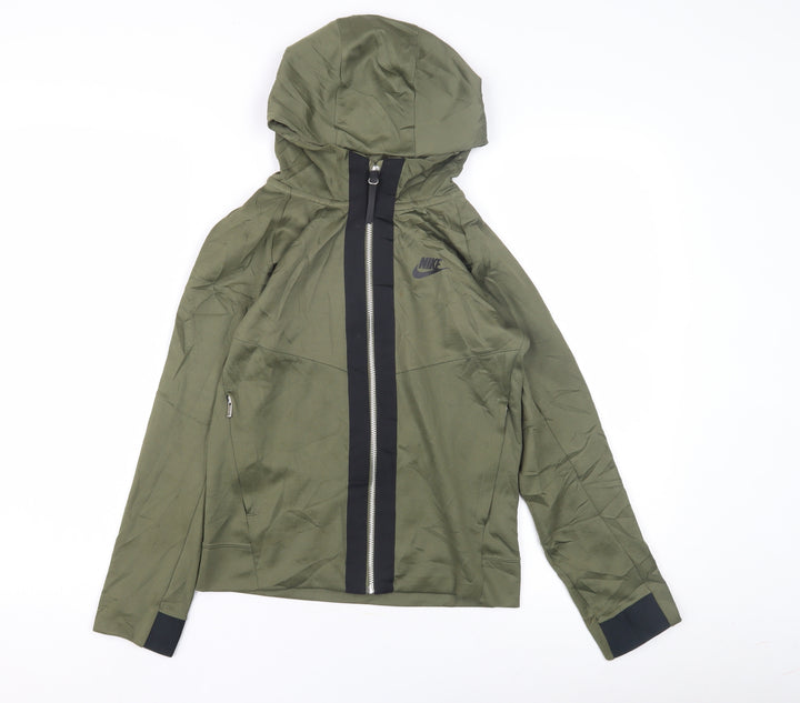 Nike Boys Green Full Zip Hoodie M - Casual Sportswear