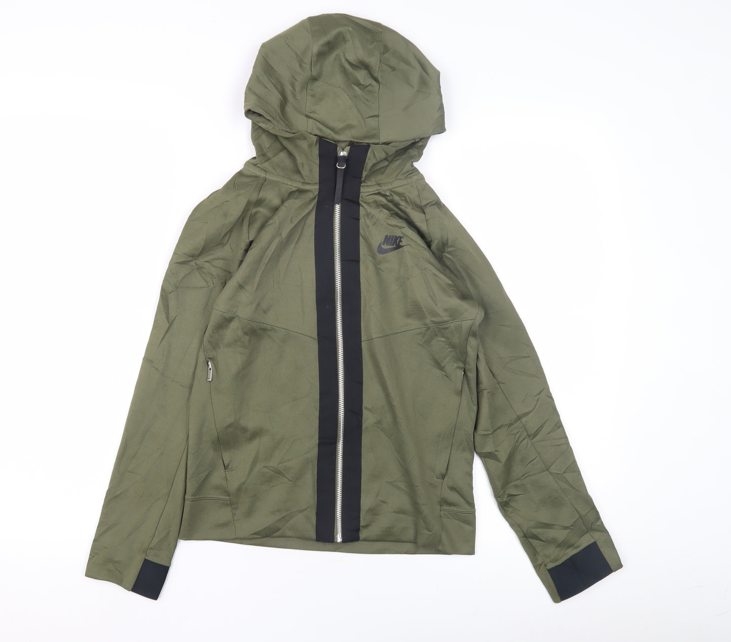 Nike Boys Green Full Zip Hoodie M - Casual Sportswear