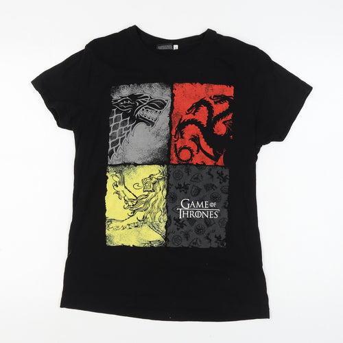 Game of Thrones Black T-Shirt S Unisex Adults