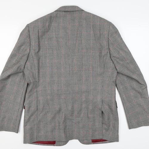 Savoy Taylors Guild Men's Grey Check Blazer 42 Short