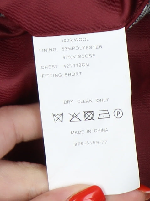 Savoy Taylors Guild Men's Grey Check Blazer 42 Short