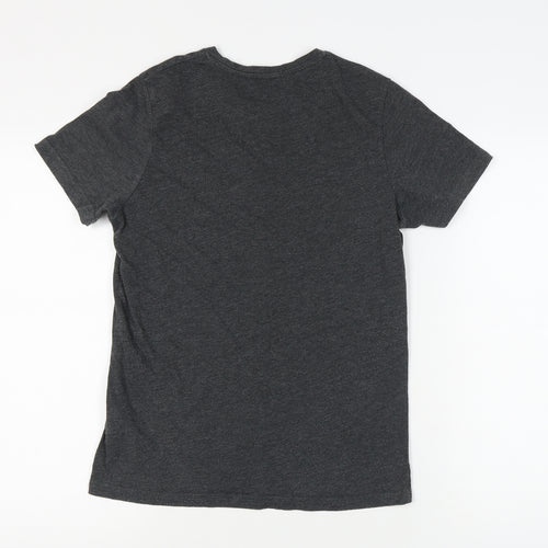 Jack & Jones Men's Black Graphic T-Shirt, S, Casual Style