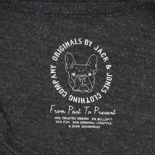 Jack & Jones Men's Black Graphic T-Shirt, S, Casual Style