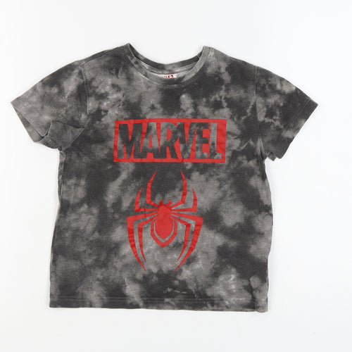 Marvel Spider-Man Boys Grey Tie-Dye T-Shirt 7-8 Years