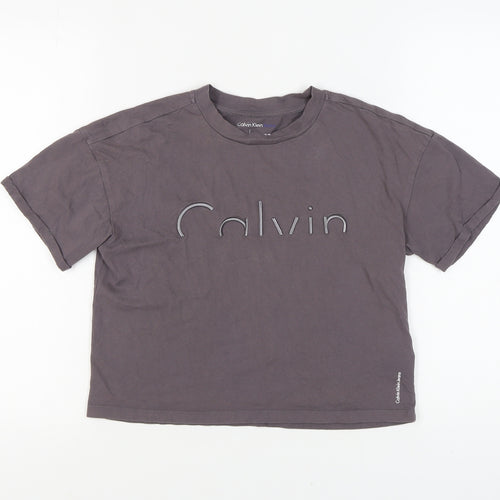 Calvin Klein Women’s Grey Basic T-Shirt Size S