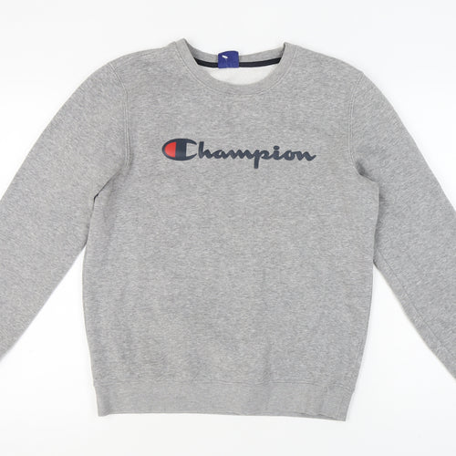 Champion Unisex Grey Pullover Sweatshirt Size M