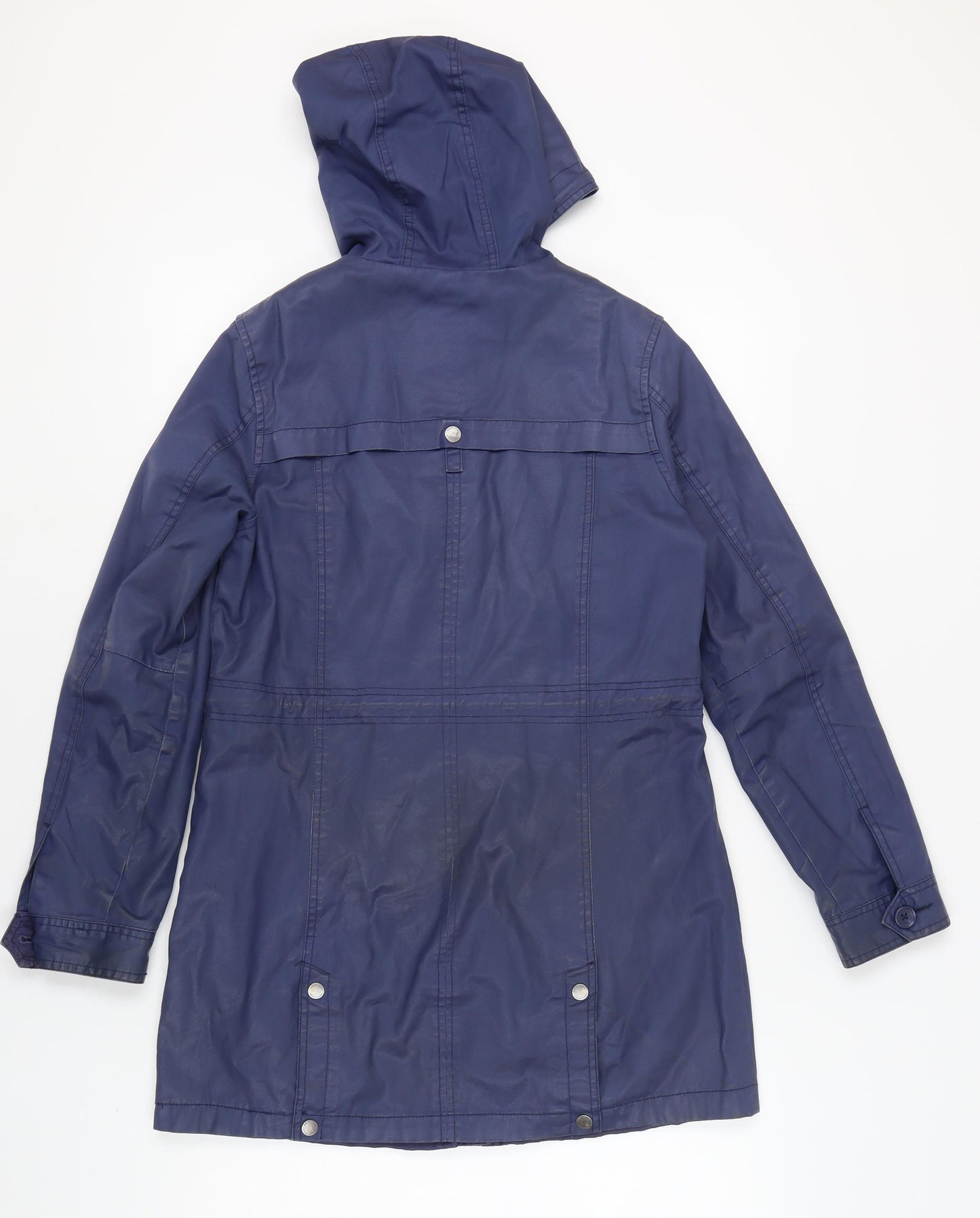 White Stuff Women's Blue Hooded Parka Jacket Size 12