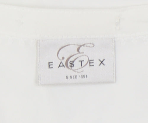 Eastex Women's White Short Sleeve Blouse Size 14