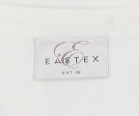 Eastex Women's White Short Sleeve Blouse Size 14