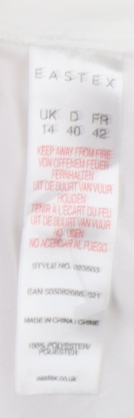 Eastex Women's White Short Sleeve Blouse Size 14