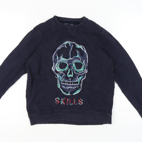 Next Boys Blue Skull Sweatshirt - Pullover, 10 Years