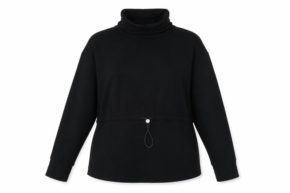 Front view of Next Women's Black High Neck Sweatshirt, size M
