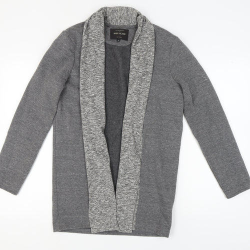 River Island Women's Grey Open Front Cardigan XS Long Sleeve
