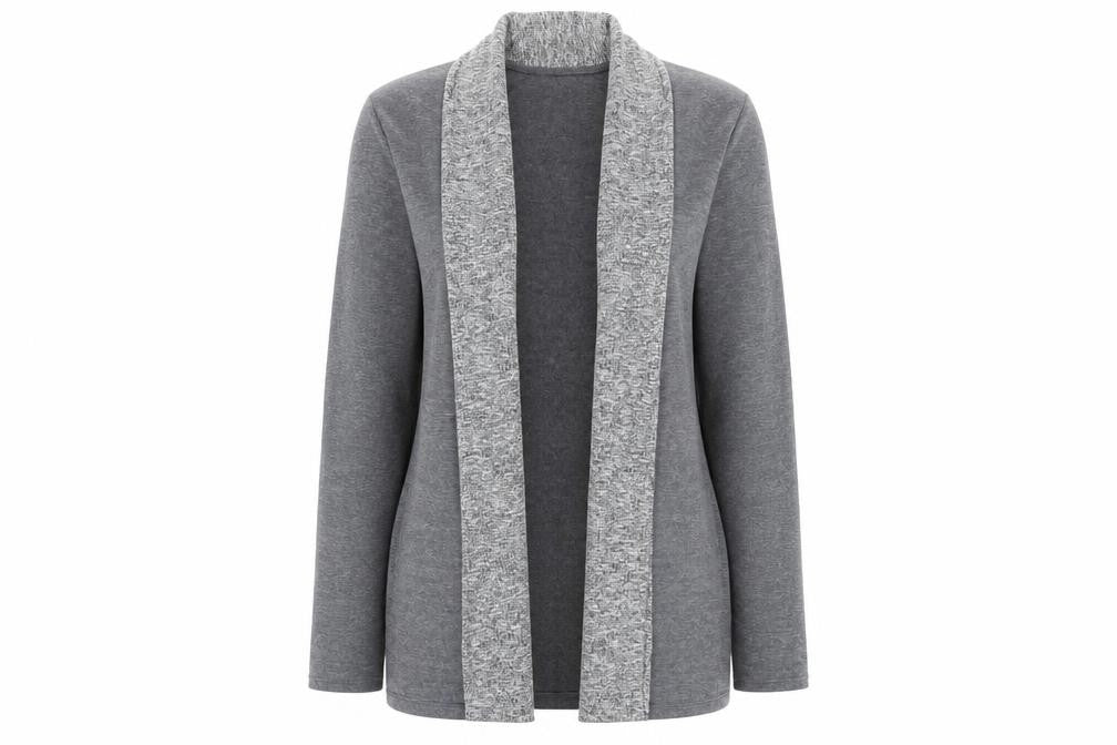 Front view of River Island Women's Grey Open Front Cardigan XS Long Sleeve