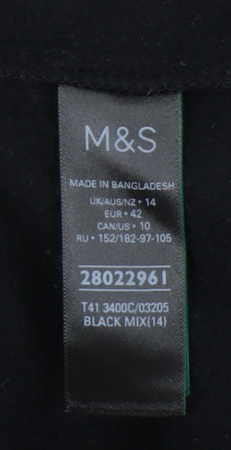 Marks and Spencer Women's Black Sequin Sweatshirt Size 14