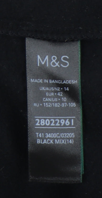 Marks and Spencer Women's Black Sequin Sweatshirt Size 14