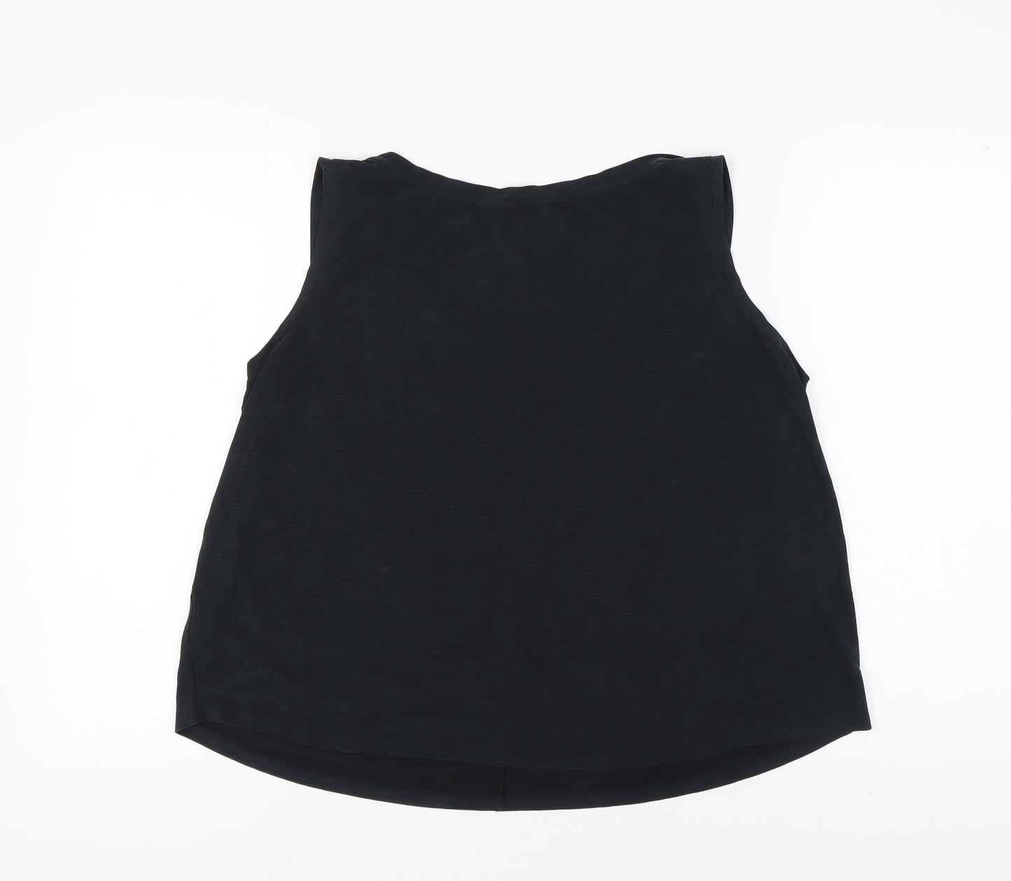 Per Una Women's Black Tank, Size 18, V-Neck, Cotton Blend