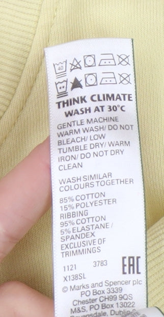 Marks and Spencer Women's Yellow Pullover Sweatshirt 22