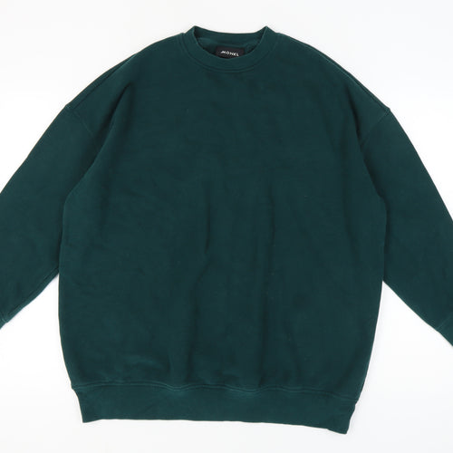 Monki Women's Green Pullover Sweatshirt 2XS Casual Winter