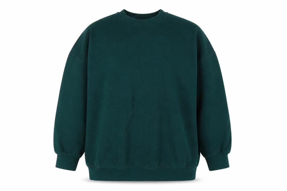 Front view of Monki Women's Green Pullover Sweatshirt 2XS Casual Winter