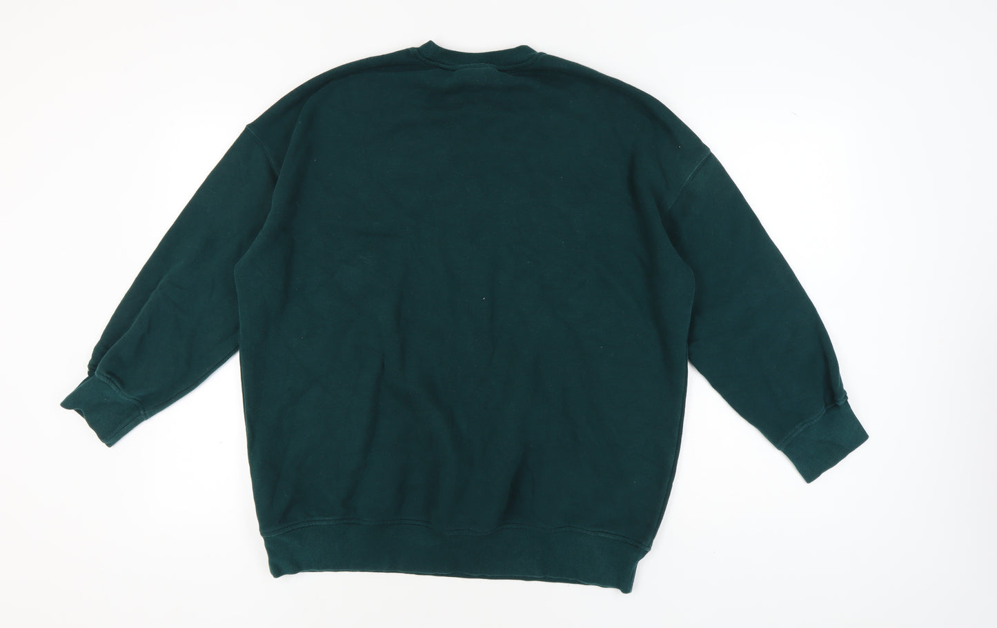 Monki Women's Green Pullover Sweatshirt 2XS Casual Winter