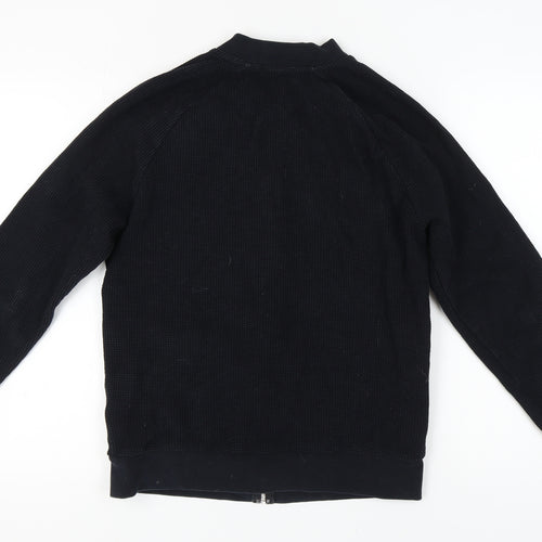 Topman Men's Black Full Zip Sweatshirt S