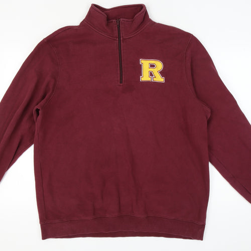 Sport-Tek Men's Red XL Logo 1/4 Zip Sweatshirt