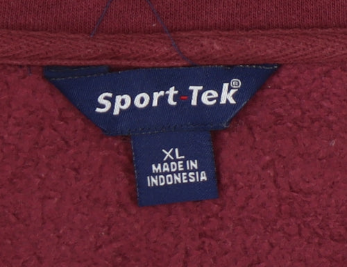 Sport-Tek Men's Red XL Logo 1/4 Zip Sweatshirt