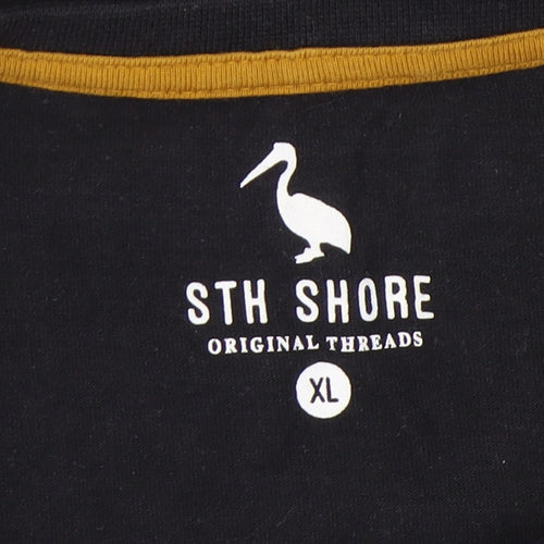 STH Shore Men's Black XL Retro Car Graphic T-Shirt