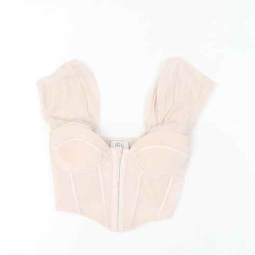 Oh Polly Beige Camisole Sweetheart Top UK 6