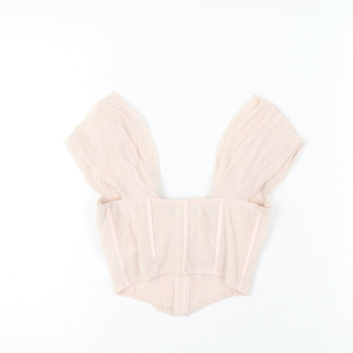 Oh Polly Beige Camisole Sweetheart Top UK 6