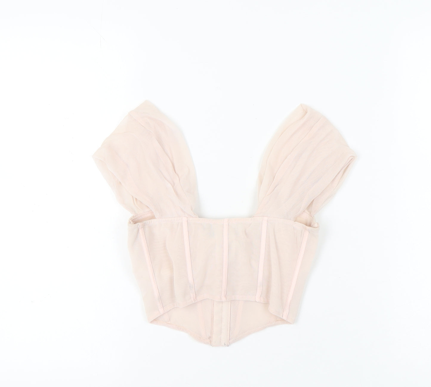 Oh Polly Beige Camisole Sweetheart Top UK 6