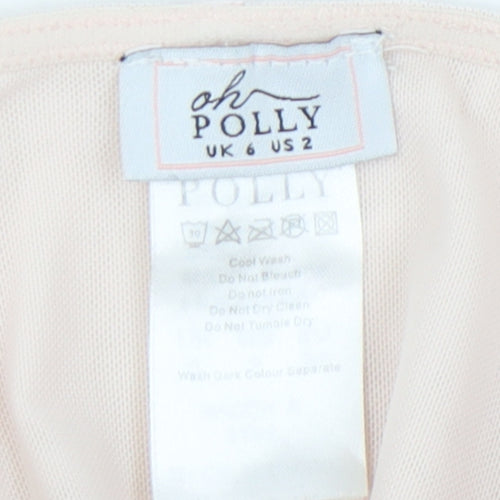 Oh Polly Beige Camisole Sweetheart Top UK 6