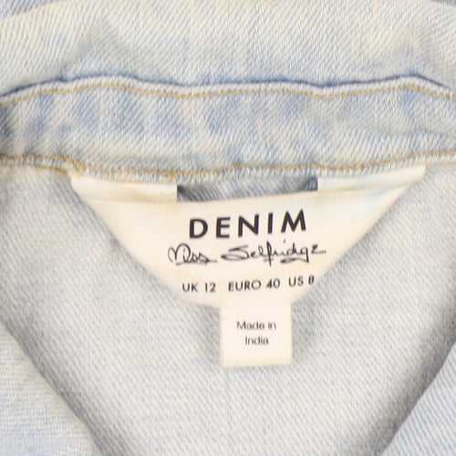 Miss Selfridge Women's Blue Denim Jacket Size 12