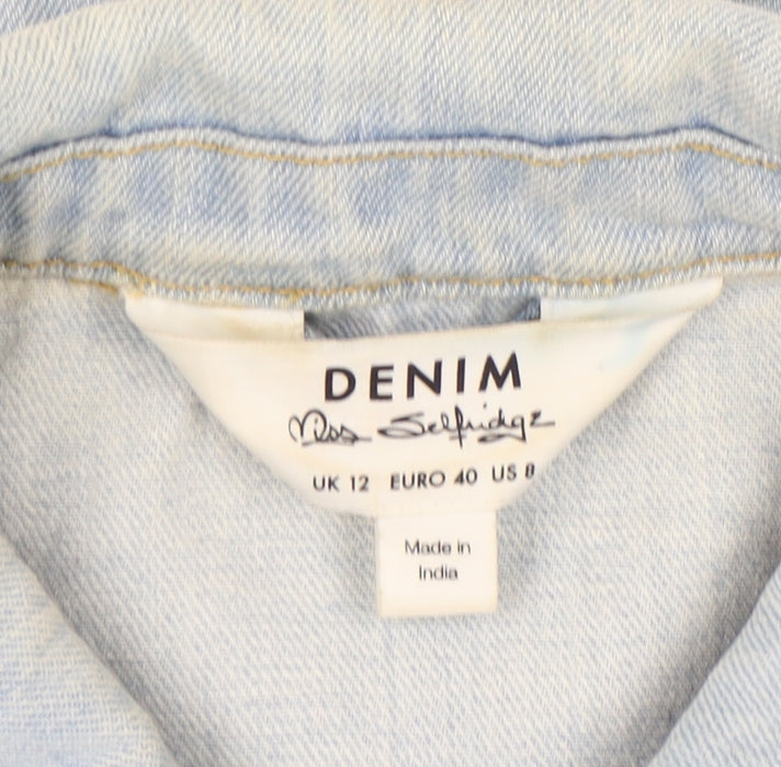 Miss Selfridge Women's Blue Denim Jacket Size 12