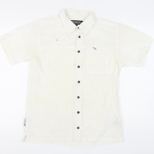 Mountain Warehouse Men's White Cotton Button-Up Shirt
