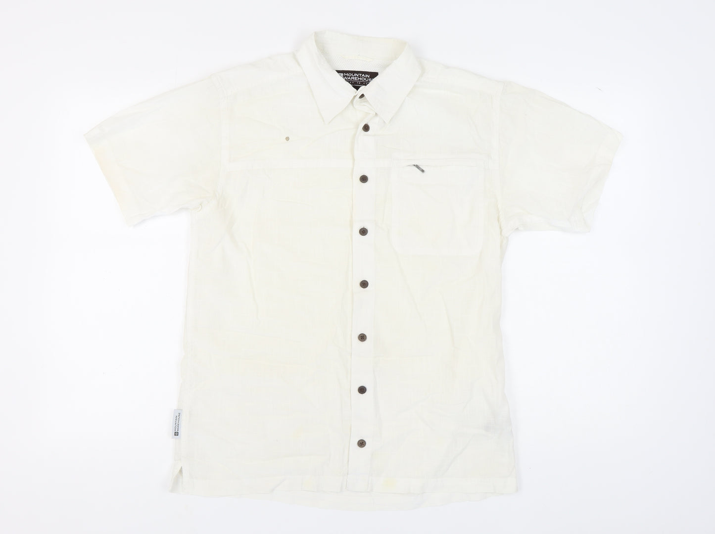 Mountain Warehouse Men's White Cotton Button-Up Shirt