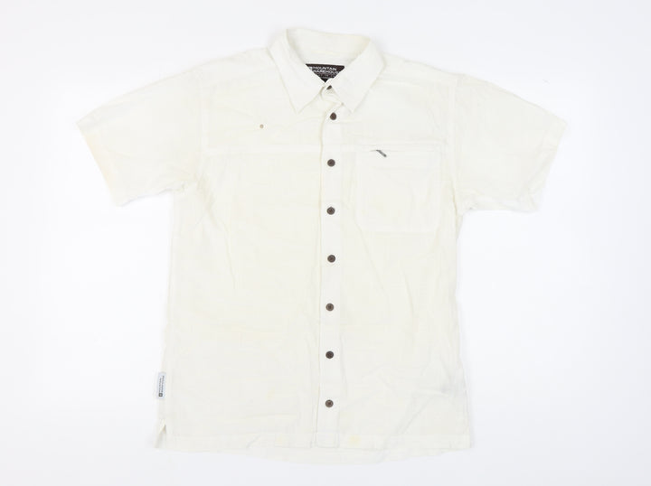 Mountain Warehouse Men's White Cotton Button-Up Shirt