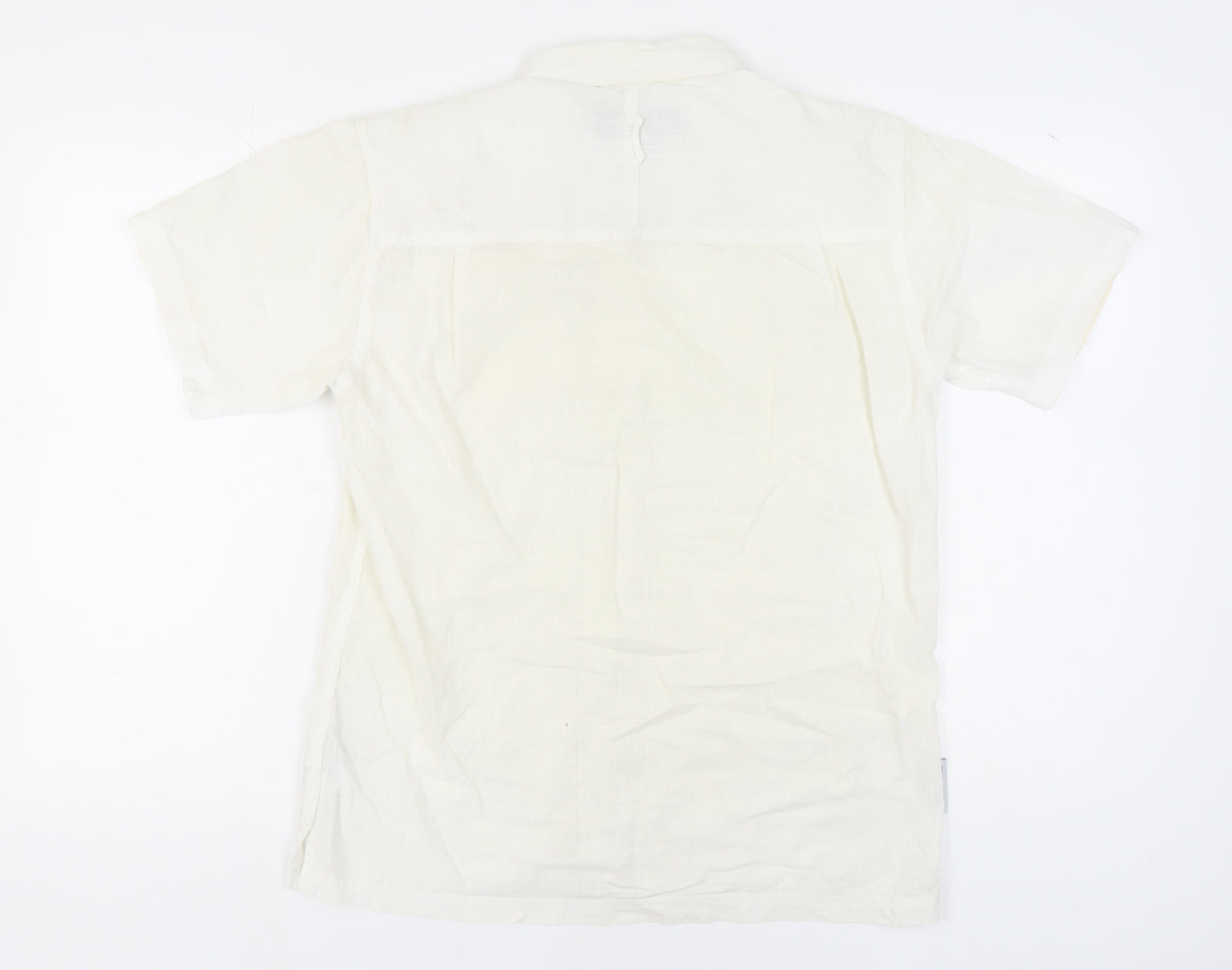 Mountain Warehouse Men's White Cotton Button-Up Shirt