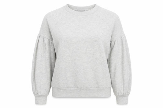 Front view of Vero Moda Women's Grey Sweatshirt, size S, Long Sleeve