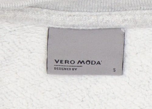 Vero Moda Women's Grey Sweatshirt, Size S, Long Sleeve