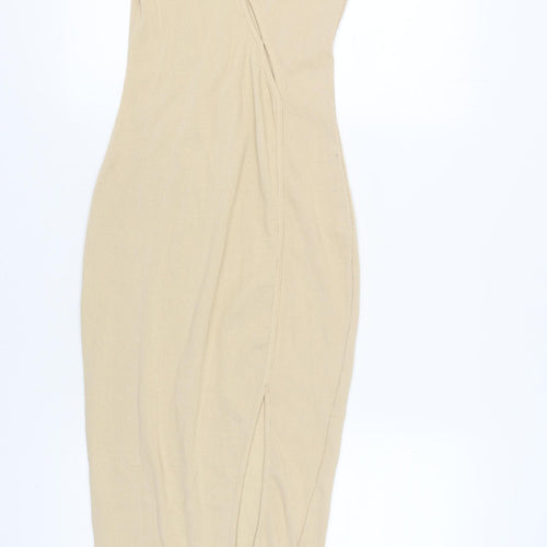 PrettyLittleThing Women Beige Bodycon Dress Size 6