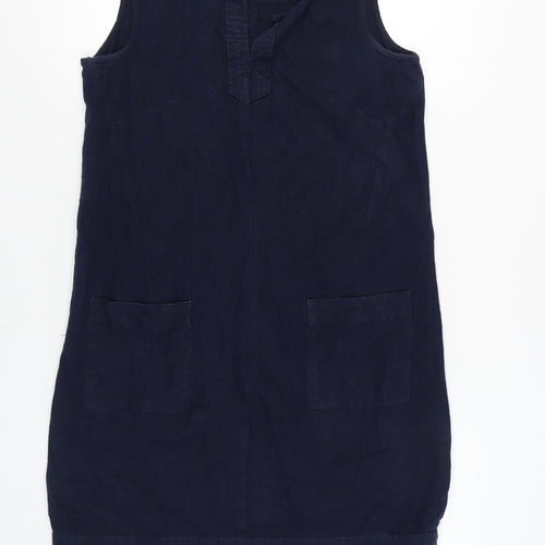 Next Women's Blue Sleeveless Dress, Size 10, Cotton Blend