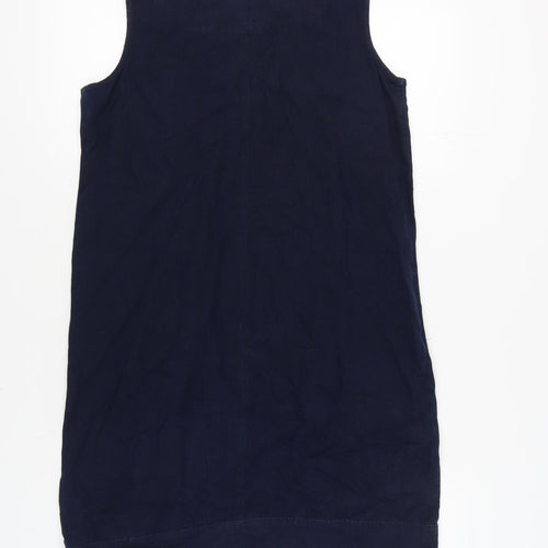 Next Women's Blue Sleeveless Dress, Size 10, Cotton Blend