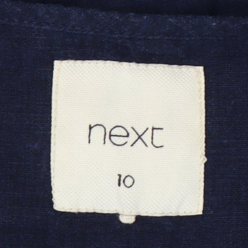 Next Women's Blue Sleeveless Dress, Size 10, Cotton Blend