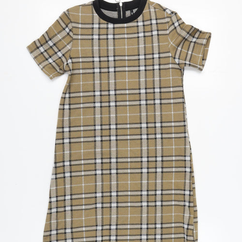 Stradivarius Women's Multicoloured Plaid Dress Sz S