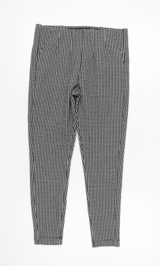 Marks and Spencer Women's Black Houndstooth Leggings Size 12