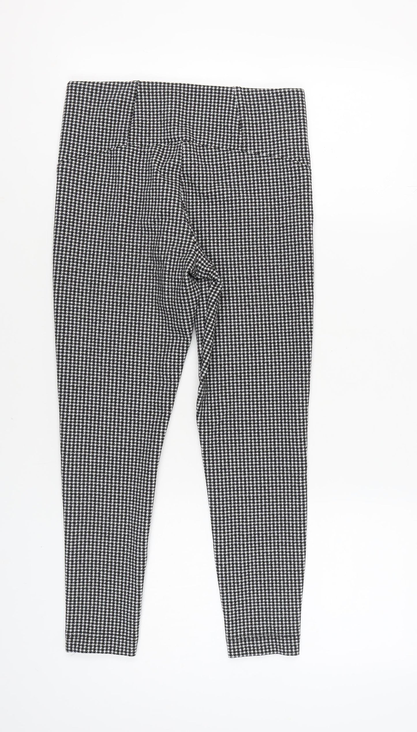 Marks and Spencer Women's Black Houndstooth Leggings Size 12