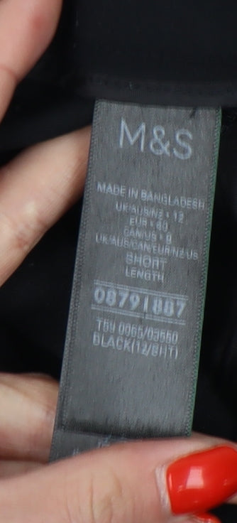 Marks and Spencer Black Womens Trousers Size 12